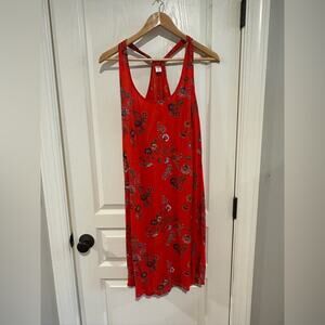 Old Navy Red floral dress size large